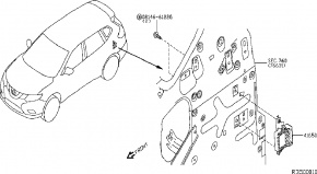 Блок управления полным приводом (распределения крутящего момента) Nissan Rogue AWD QR25DE 2014- 416504BA2A 00-00004861