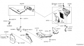 Корпус воздушного фильтра Nissan Rogue AWD QR25DE 2014- 165004BA3A 00-00005209