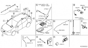 Камера заднего вида Nissan Rogue AWD QR25DE 2014- 284424BA0A 00-00004906