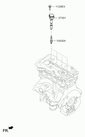 Свеча зажигания Kia Optima JF Hybrid PLUG-IN 2,0 2016-2019 1884909070 00-00007677