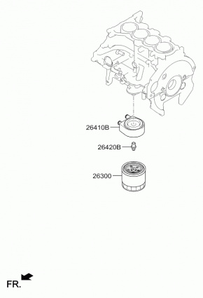 Охладитель масла радиатор Kia Optima JF Hybrid PLUG-IN 2,0 2016-2019 264102E010 00-00007673
