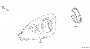 Кожух, крышка рулевой колонки Nissan Rogue AWD QR25DE 2014- 484704BA0A 00-00005202