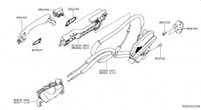 Салонная ручка задней правой двери Nissan Rogue AWD QR25DE 2014- 806704BA0A 00-00005020