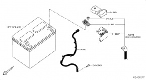 Блок предохранителей плюсовой клеммы АКБ Nissan Rogue AWD QR25DE 2014- 24380JG70B 00-00005245