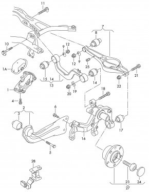 Болт крепления ступицы - зад Volkswagen Passat B7 2.5 USA CBUA 2011-2015 WHT000229A 00-00004418