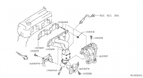 Защита выпускного коллектора Nissan Rogue AWD QR25DE 2014- 165903TA0C 00-00004751