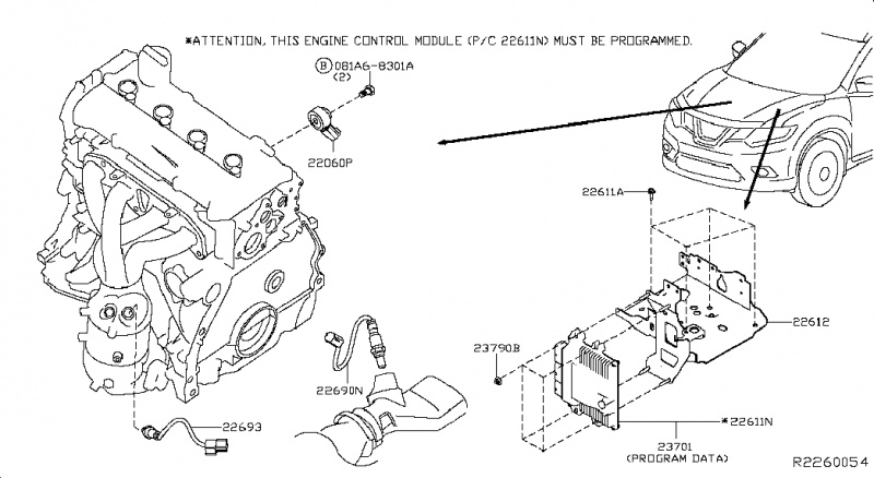 Кронштейн, площадка аккумулятора, АКБ Nissan Rogue AWD QR25DE 2014- 237144BA0B
