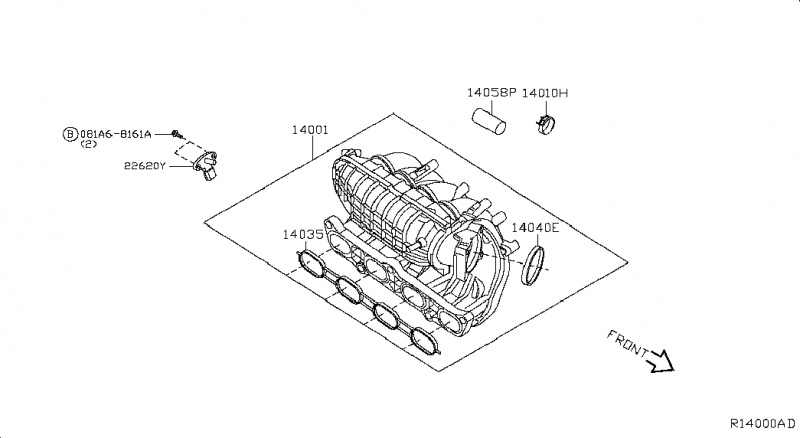 Датчик положения дроссельной заслонки Nissan Rogue AWD QR25DE 2014- 226203TA0A