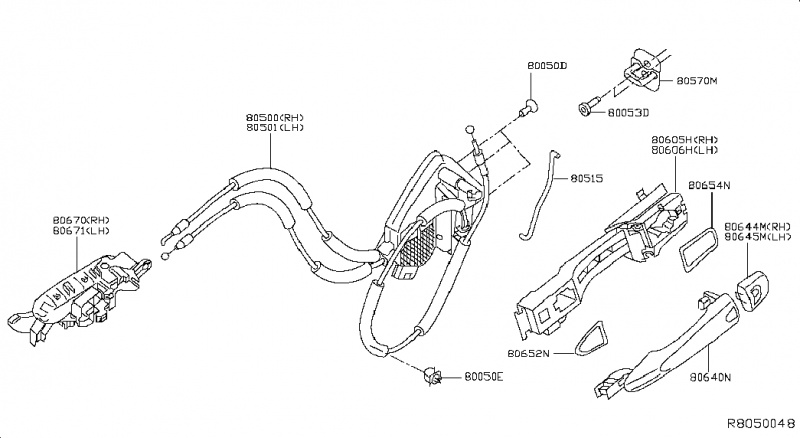 Фиксатор Nissan Rogue AWD QR25DE 2014- 805703SG0A